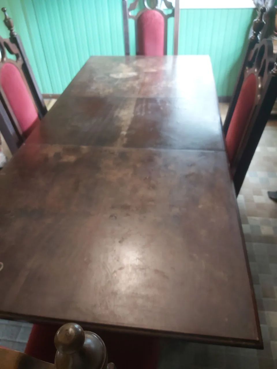 CONJUNTO Mesa + Arca usadas de Imbuia  - Foto 3