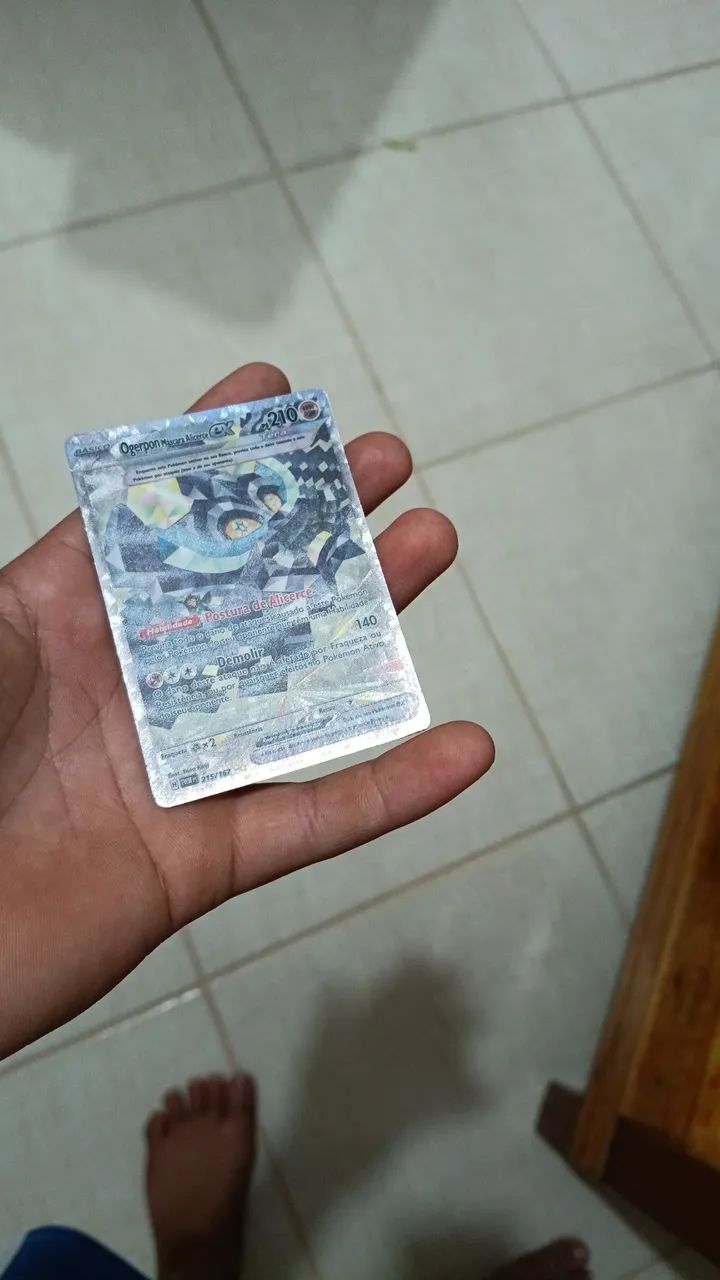 Cartinha Pokémon Ogerpon Máscara Alicerce - Foto 2