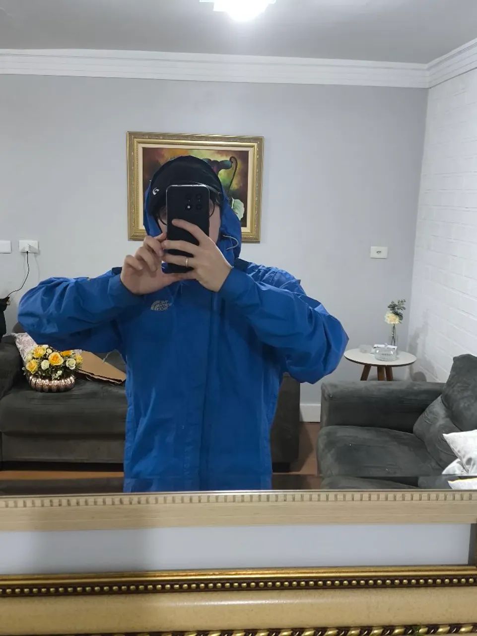 blusa corta vento the north face azul p - Foto 4