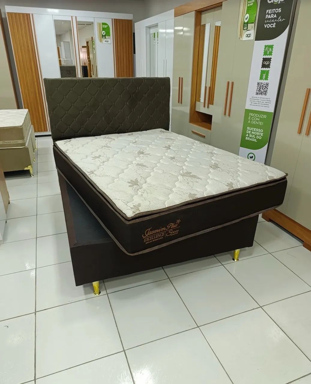 Cama Box Casal Jasmim Plus Excellence com Pillow Top (Base + Colchão) - Foto 3