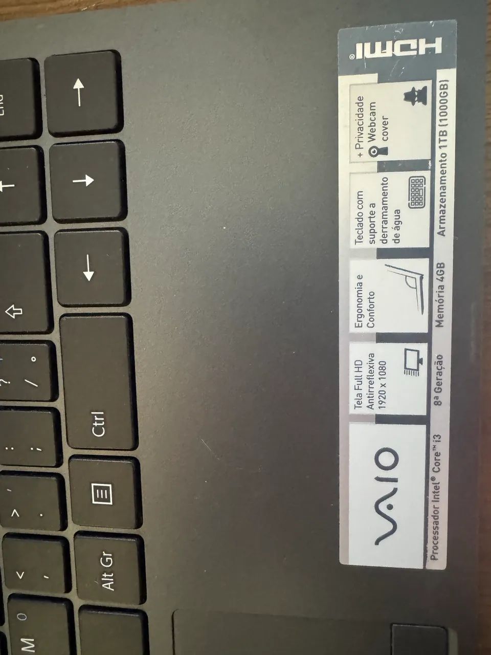 Notebook VAIO FE14 Core i3 8ª Geração | Tela Full HD | Windows | Ótimo estado - Foto 4