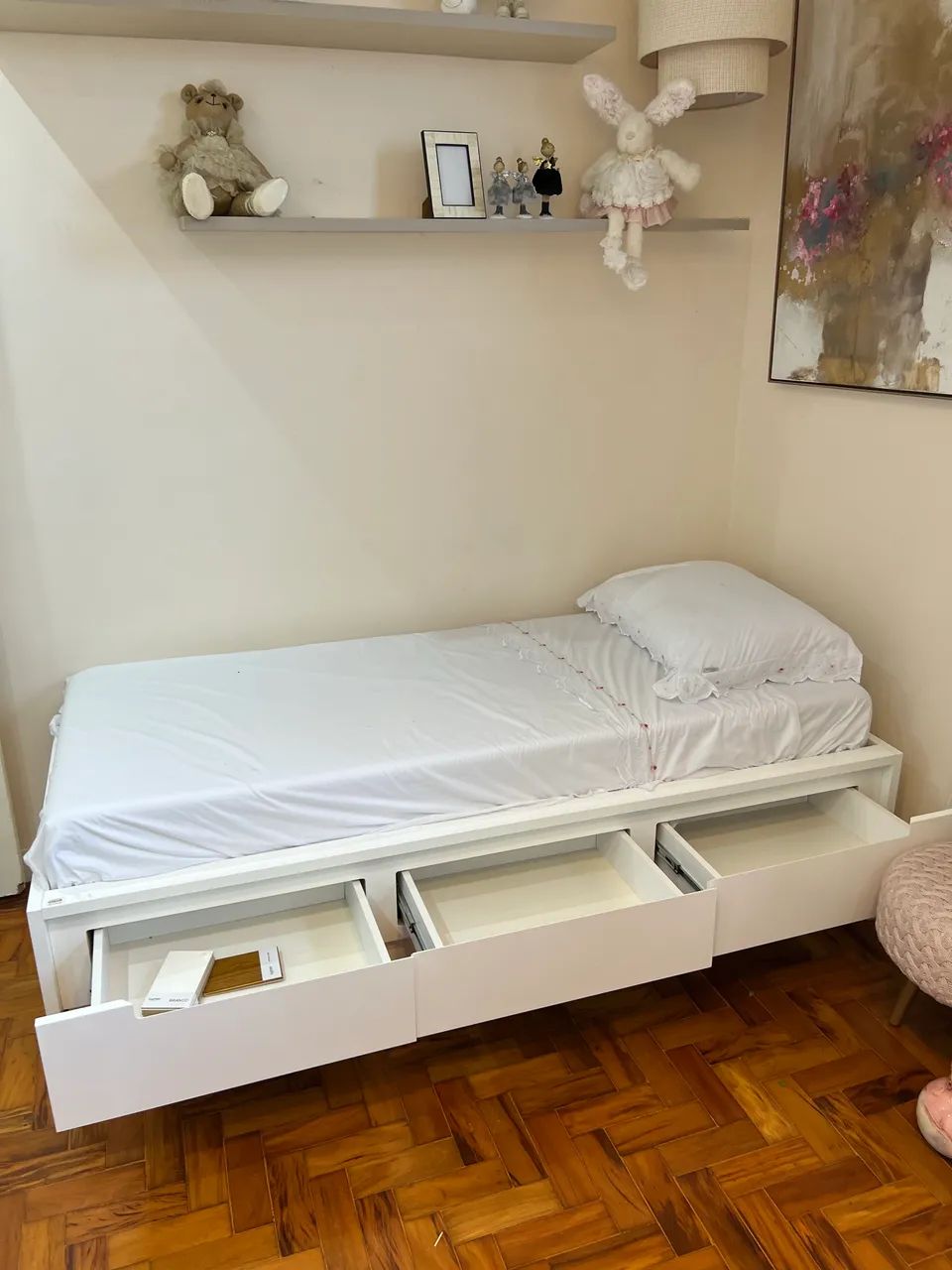 Cama com 3 gavetas e cama auxiliar  - Foto 3