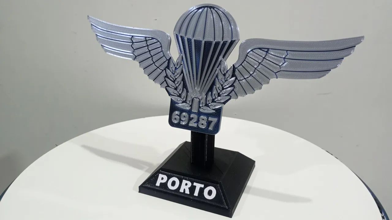 Objeto Decorativo Brevê Paraquedista Militar Exército Pqd - Foto 4
