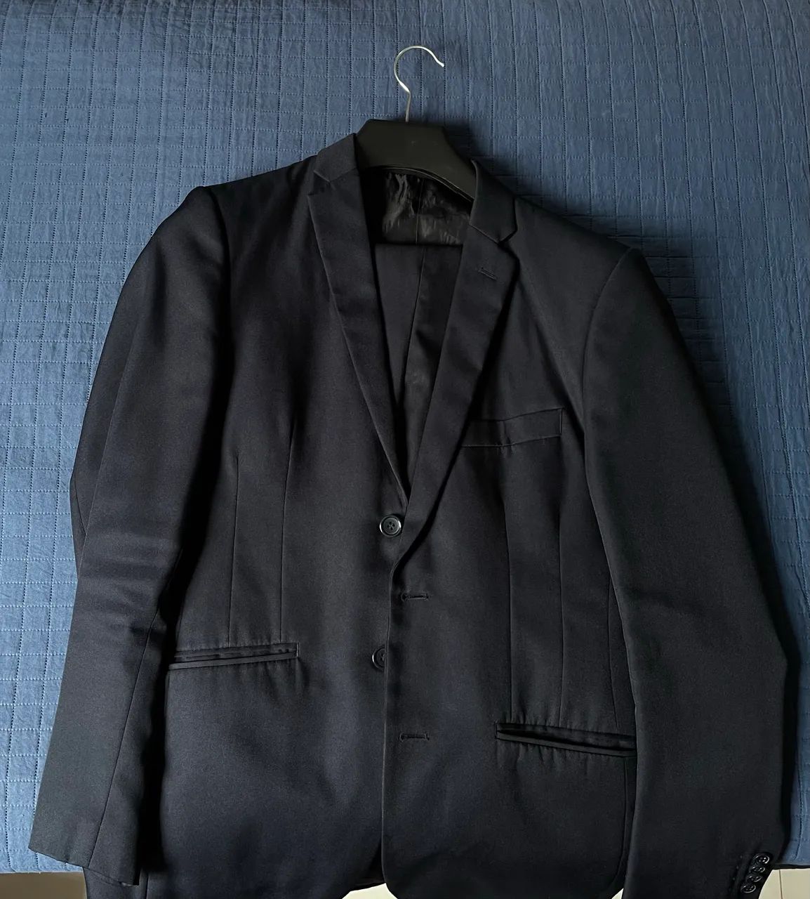 Terno Social Completo Azul Marinho Slim Fit