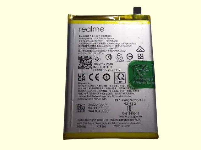 bateria original modelo blp877 realme c35
