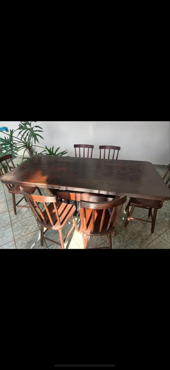 Mesa madeira Maciça 1.80 por 0,90cm - Foto 3