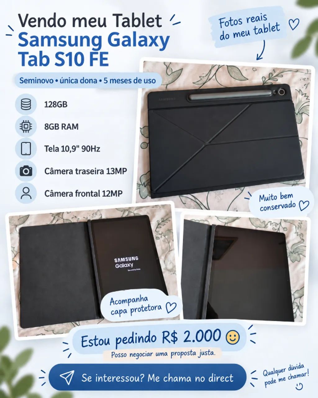 Tablet Samsung 10 FE