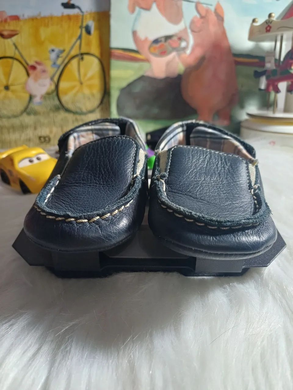 2 calçados infantis,  1 mocassim Ortopé de couro legítimo + 1 tênis Tigor, ambos azuis. - Foto 5
