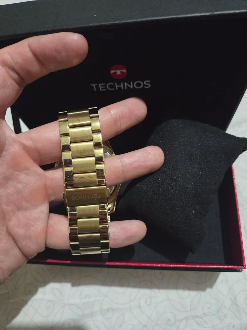 Relógio Technos Masculino Corredor Dourado - 6P25BX/1P - Foto 2