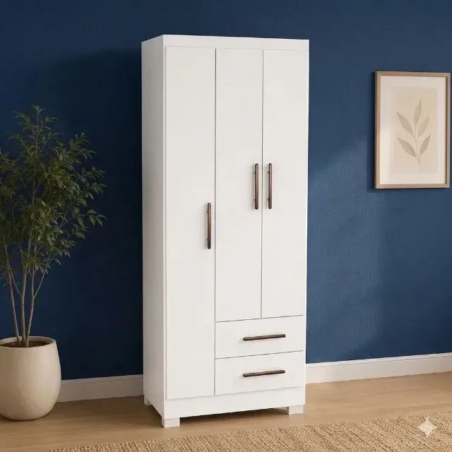 Guarda Roupa Isis Branco Compacto Frete Grátis