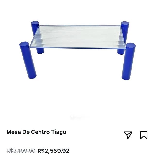Mesa de centro Rotulo em Branco - Foto 2