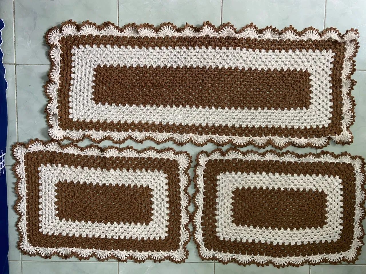 Conjunto de passadeiras em crochê 