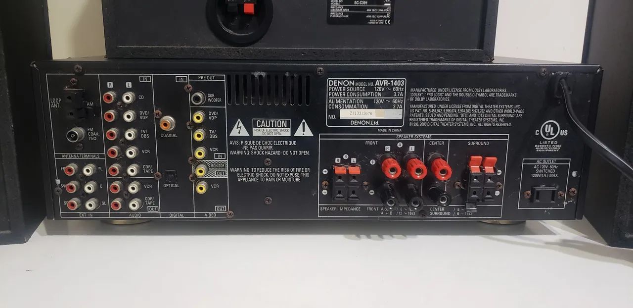 Conjunto Denon Receiver + 05 Caixas Acústicas  - Foto 3