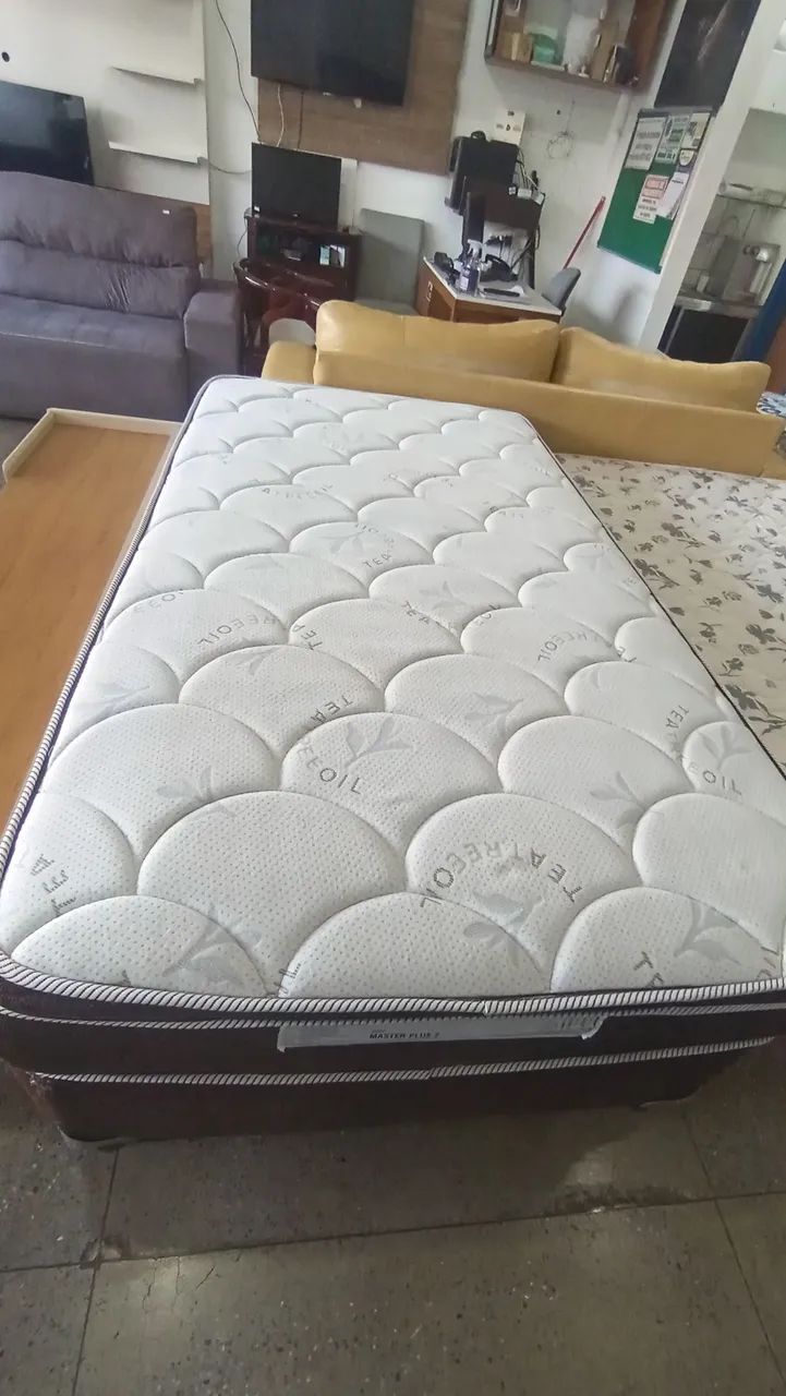 Cama box viuvão molas ensacandas bambú  - Foto 2