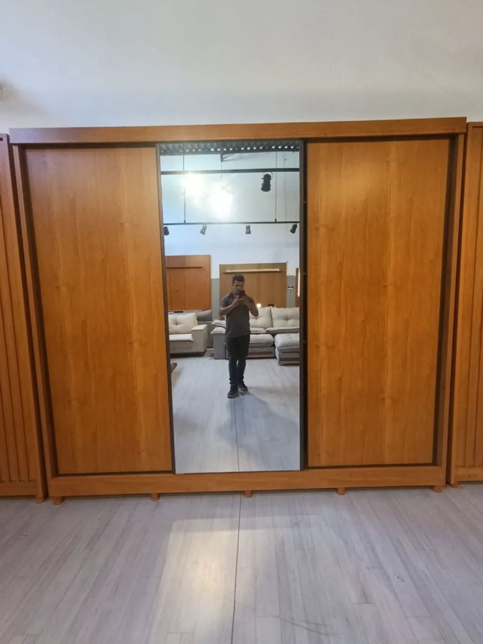 Guarda roupas 3 portas com espelho dicasabh - Foto 5