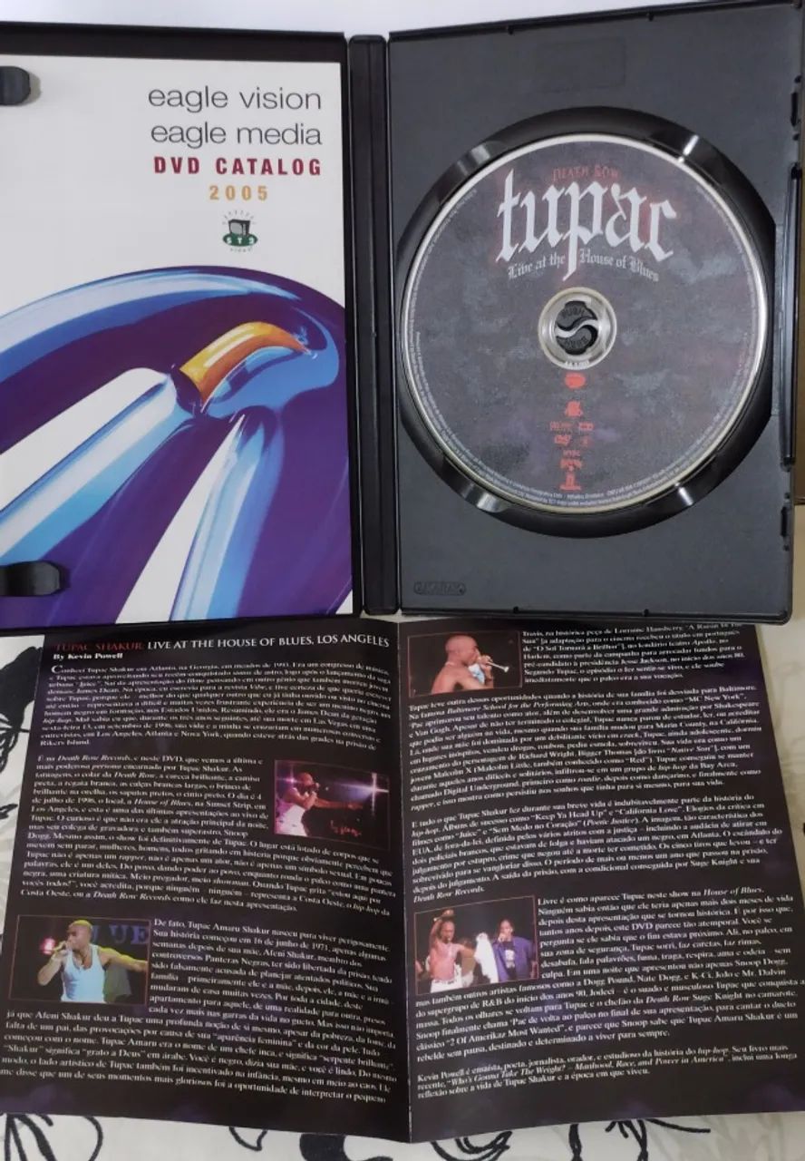 DVD Tupac Shakur Live at The House of Blues Death Row Records Rap