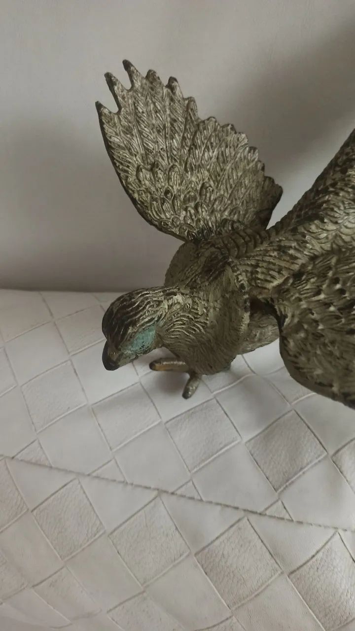 Pássaro de metal antigo(provavelmente uma águia)/ - Foto 2