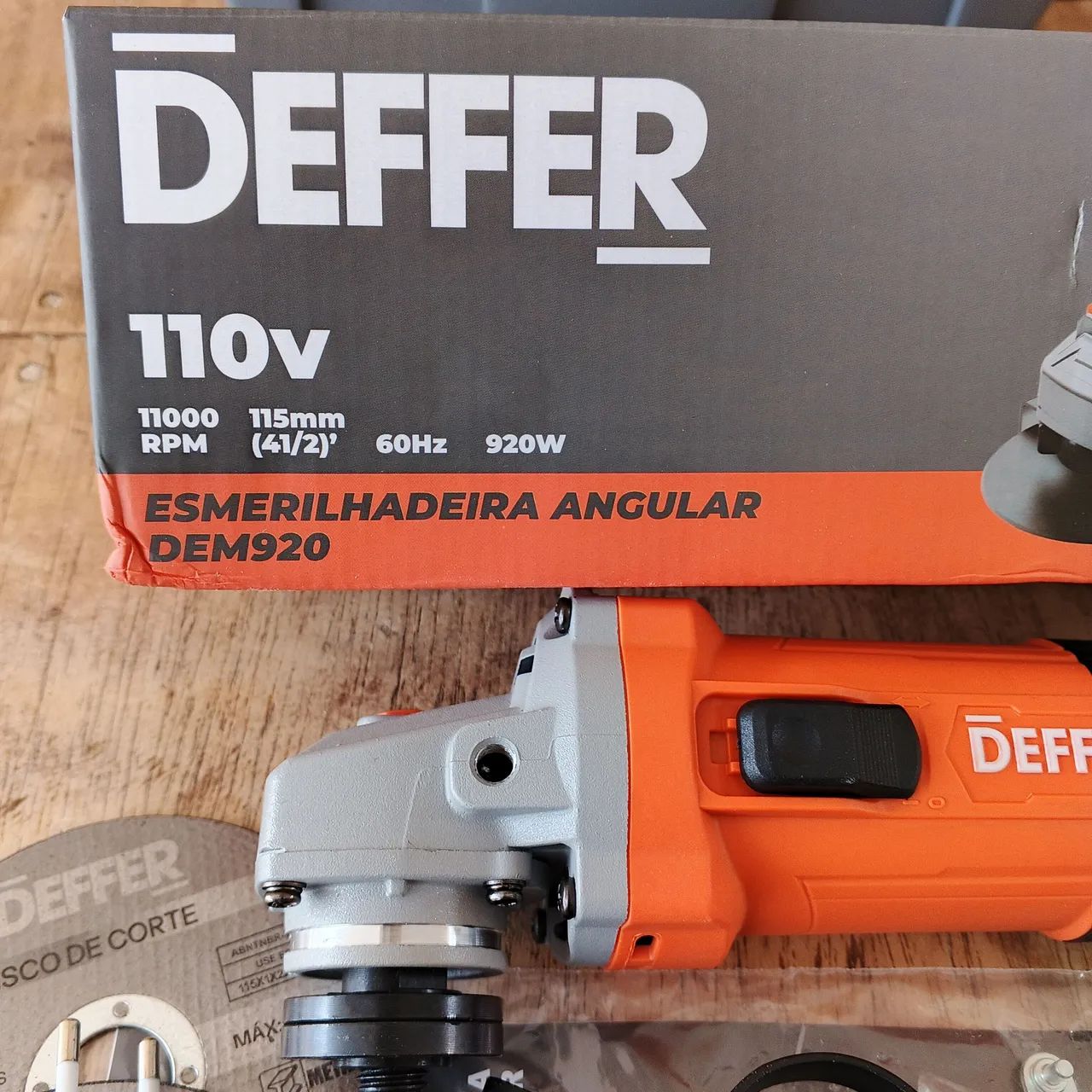 Nova Esmerilhadeira Angular DEFFER DEM920 110V 920W - Foto 2