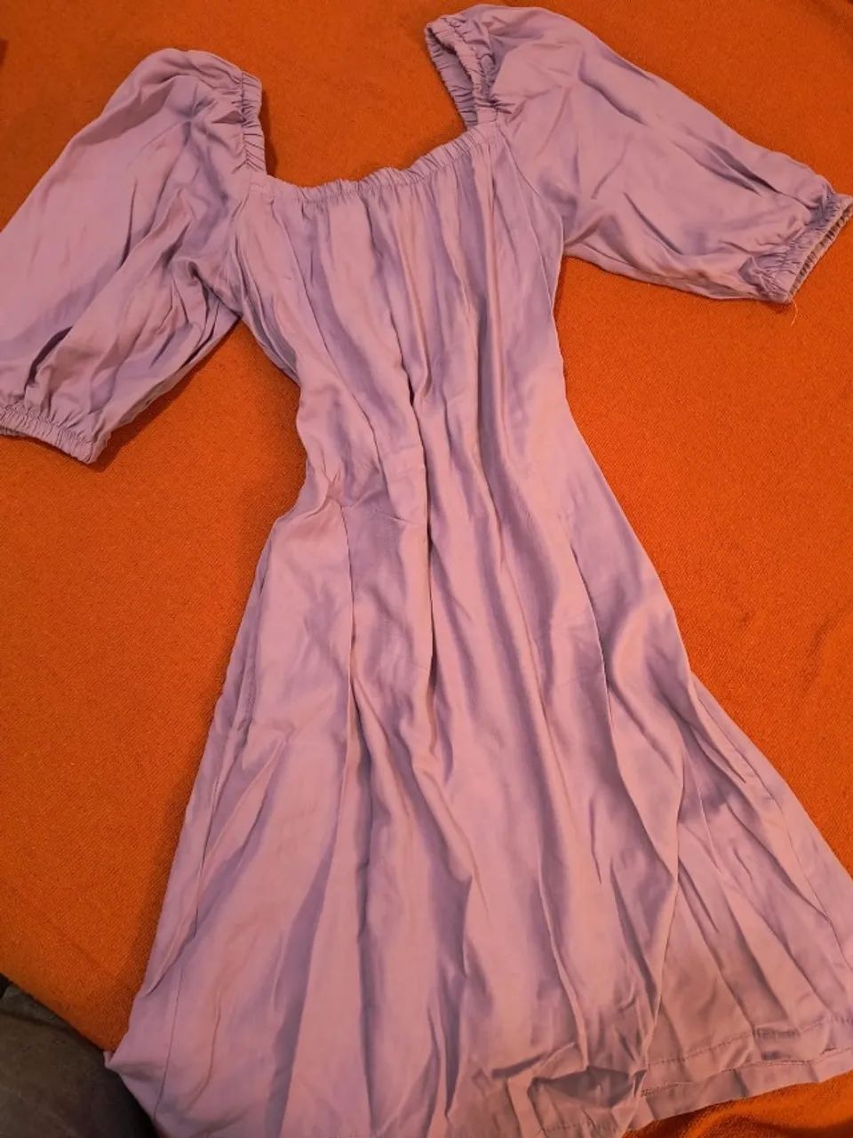 Vestido Lilás Manga Bufante  - Foto 3