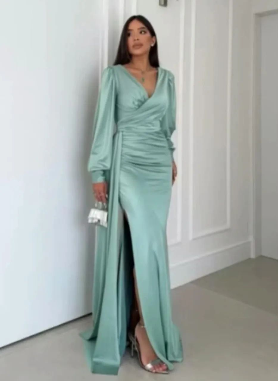 Vestido 38/40 verde menta