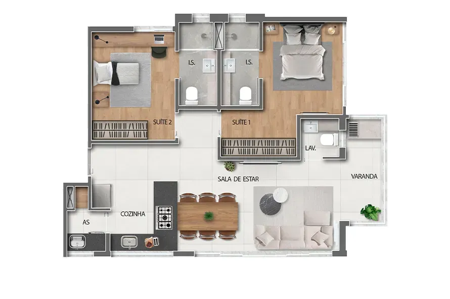 PLANTA 70m²