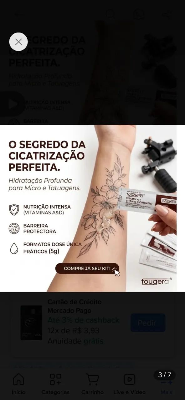 Kit 40 Pomadas Fougera Sachês Vitamina A+D para Tattoo E Micro - Foto 3