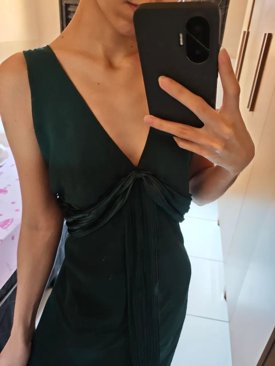 Vestido de festa verde esmeralda g - Foto 2
