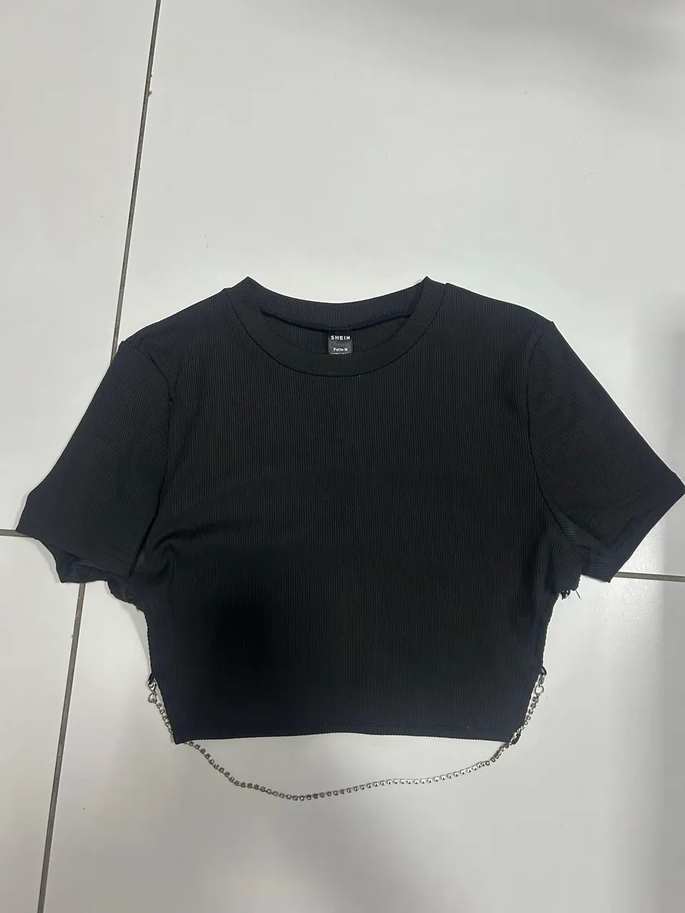 CROPPED SHEIN COSTA ABERTA COM BRILHO - Foto 3