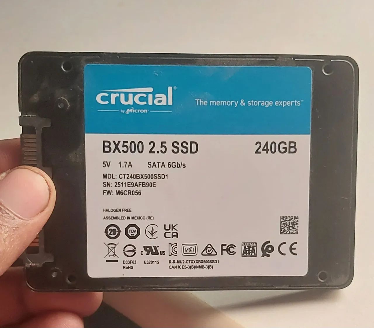 SSD 240gb Crucial BX500 - Semi-novo - Foto 2