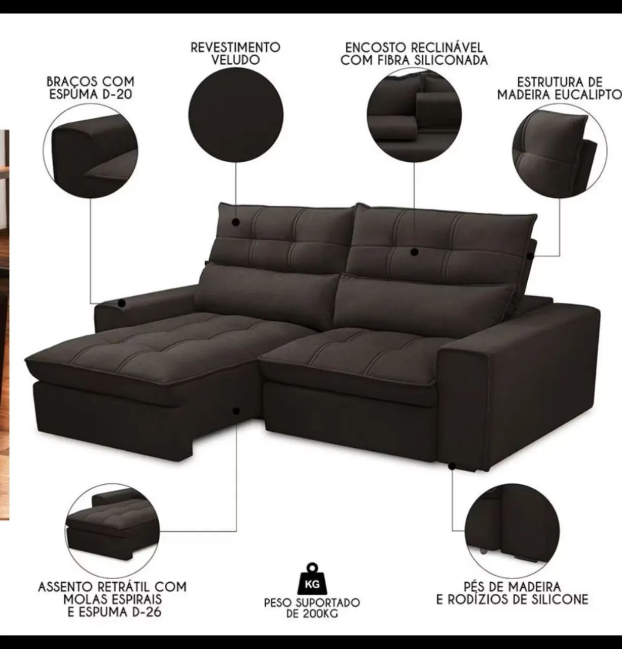 SOFA RETRÁTIL GIGANTE  - Foto 3