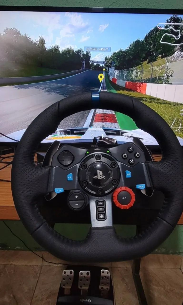 Volante Logitech G29 com Driving Force e pedal para PS3, PS4, PS5 e PC!  - Foto 3