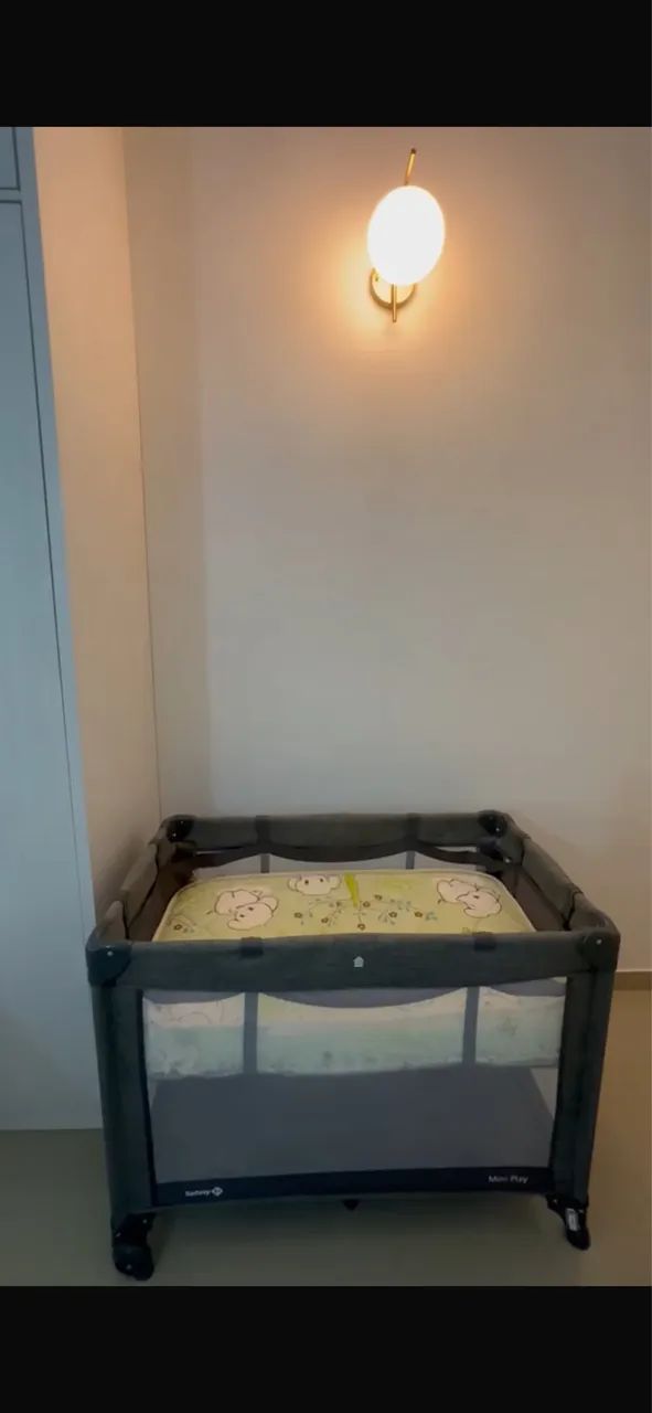 Berço Portátil Safety 1st Mini Play  - Cinza (Excelente Estado) + colchão 