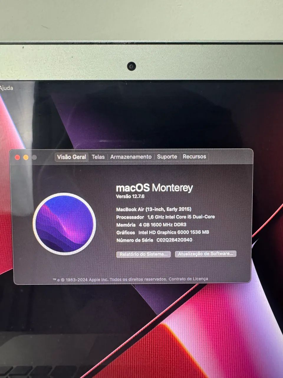 MacBook Air 2015 128GB/ 4 ram core i5 - Foto 3