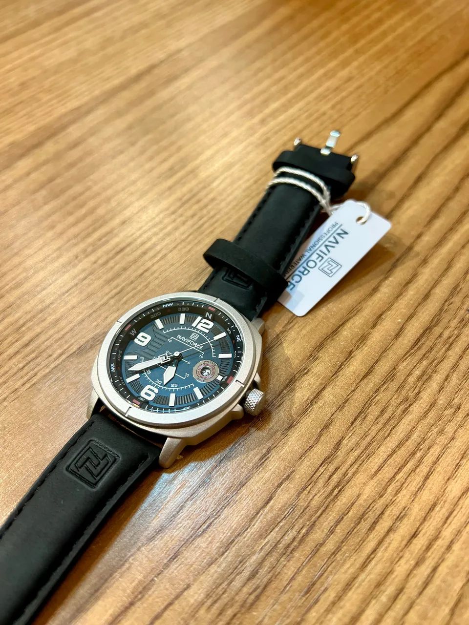 Relógio Masculino Naviforce Couro com Calendário - Foto 2