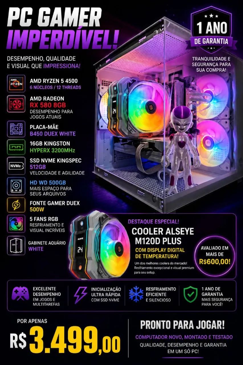 Pc gamer ryzen oportunidade  - Foto 4