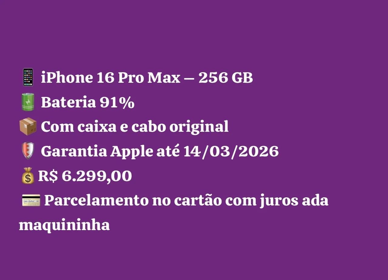 Vendo IPhone 16 pro max