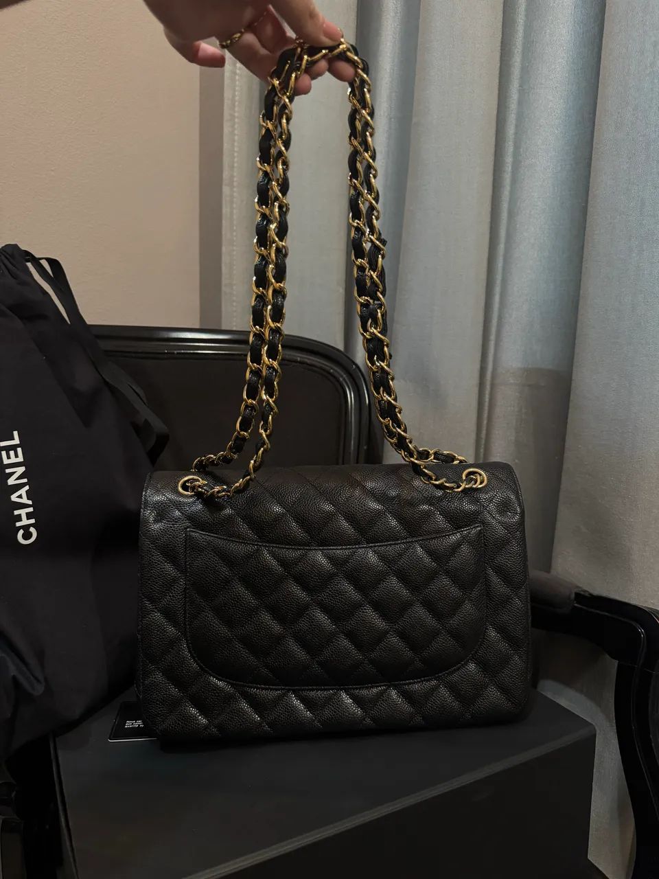 Bolsa Chanel Classic double Flap Jumbo Original  - Foto 3