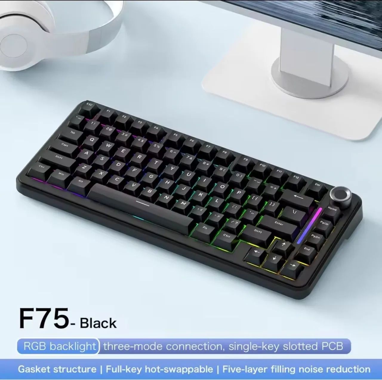 Teclado Mecânico Freewolf F75 