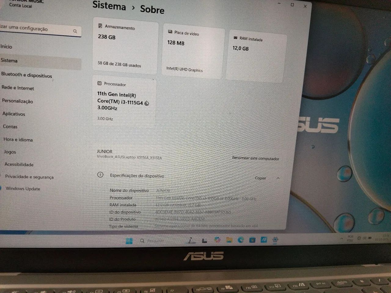Notebook Asus Vivobook i3 11°geração - Foto 3