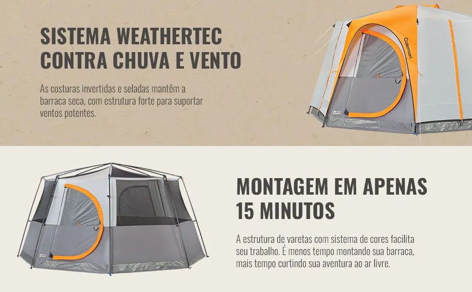 barraca octagon full 8 pessoas coleman  - Foto 3
