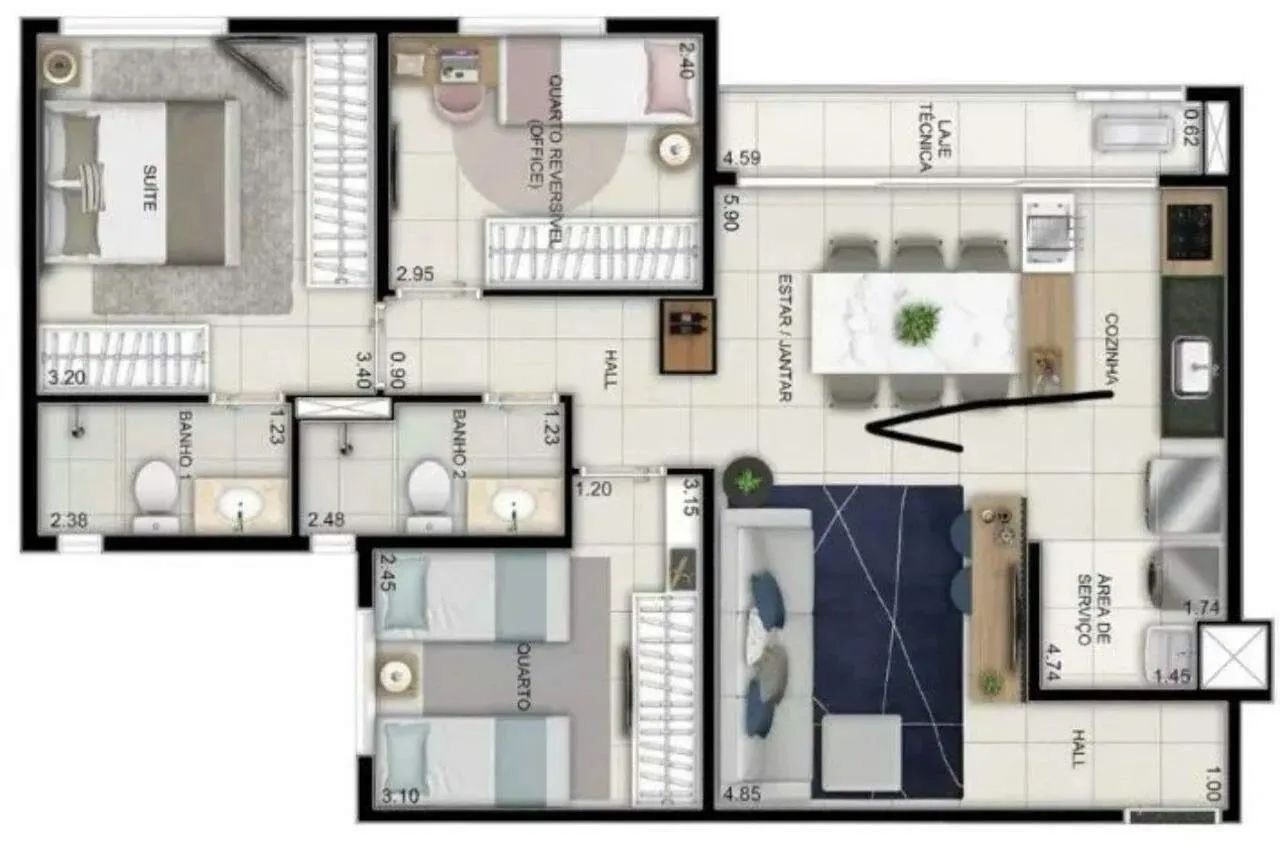 Apartamento Wish 211 3 Quartos - Goiânia - Foto 10
