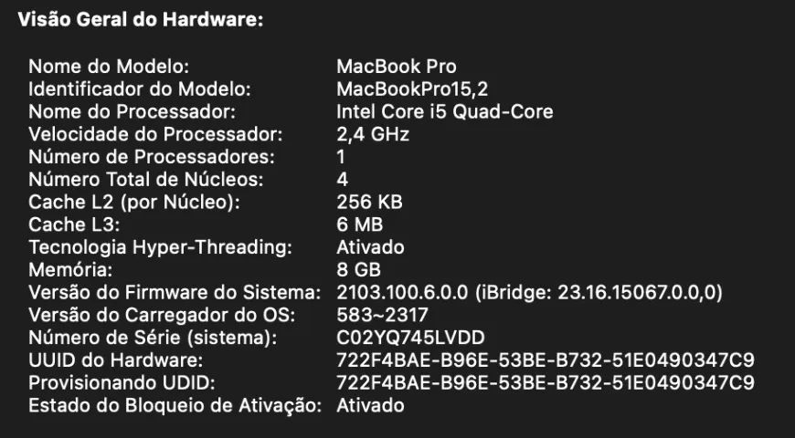 Notebook MacBook Pro 2019, 8GB RAM, SSD 512GB, com Touch Bar  - Foto 5