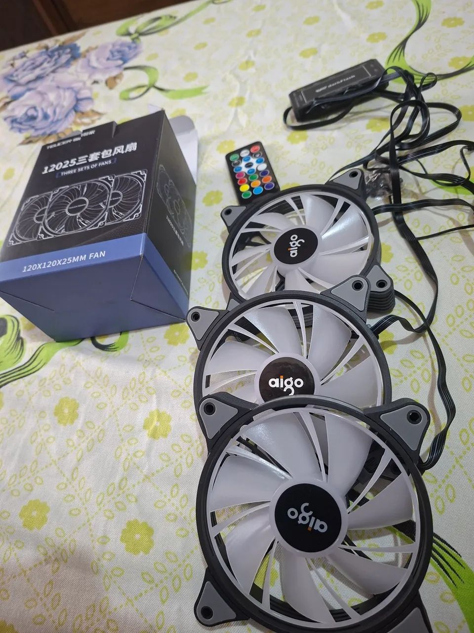 Kit fans com controladora Rgb