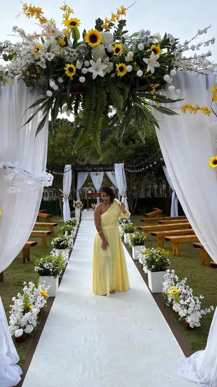 vestido de festa amarelo - Foto 3