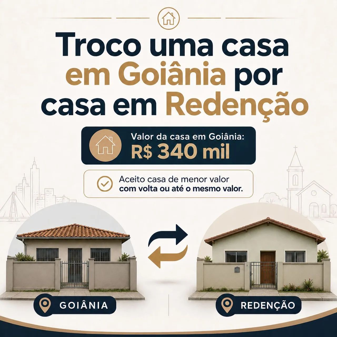 Pego casa redenção - troca Goiania 