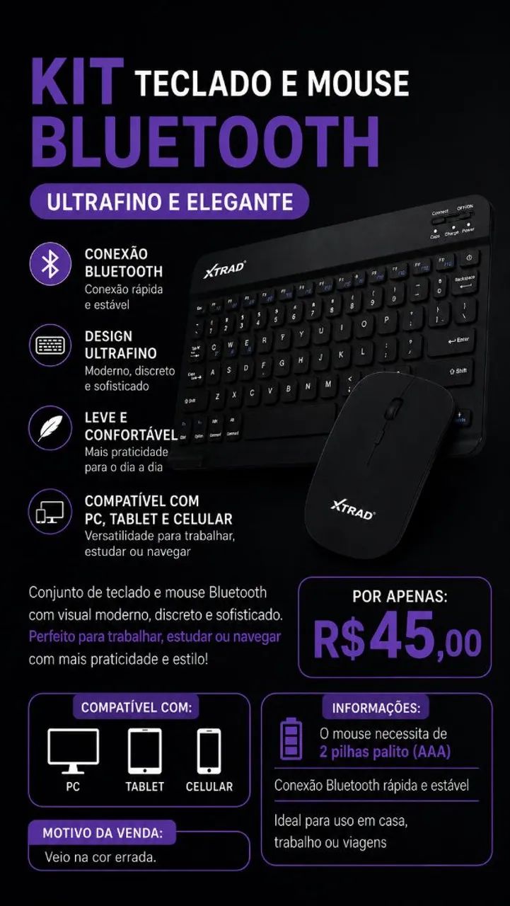 Kit teclado e mouse