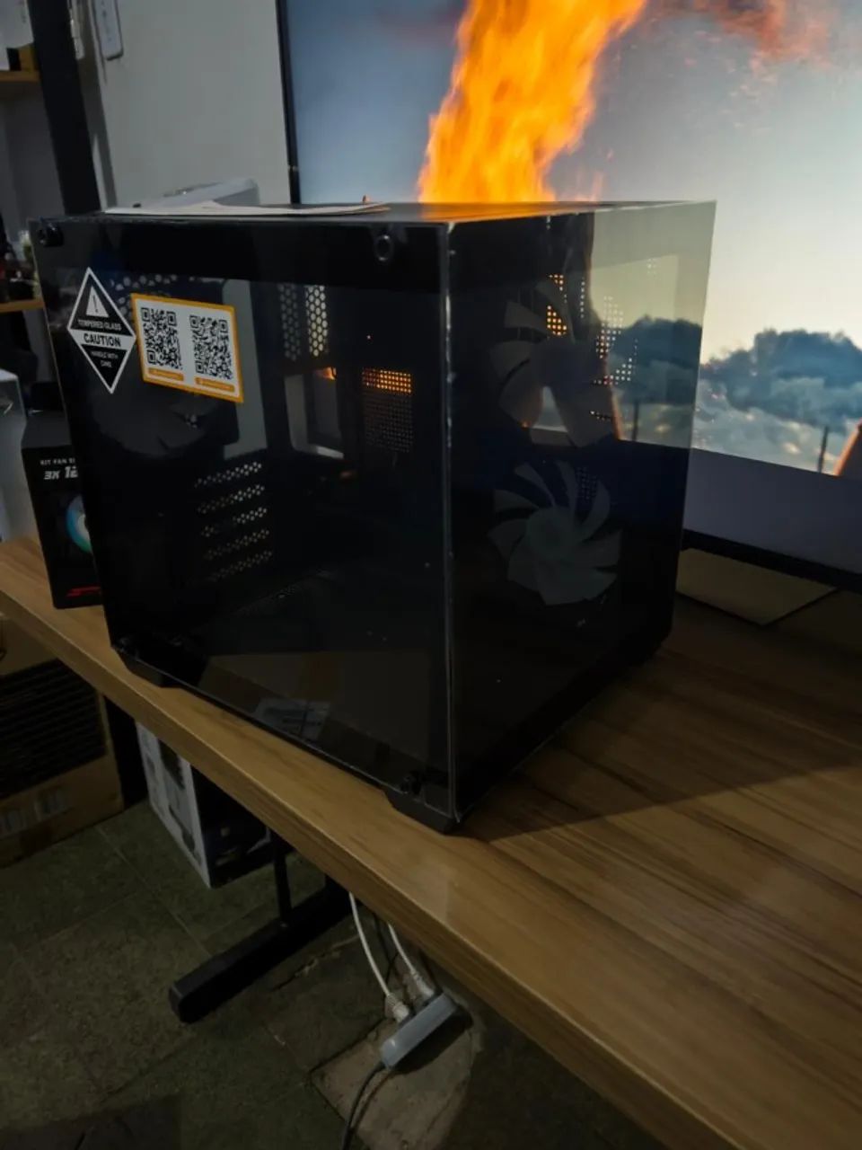 Gabinete Gamer Aigo Darkflash Durin D275m com 3 Fans (NOVO) - Foto 5