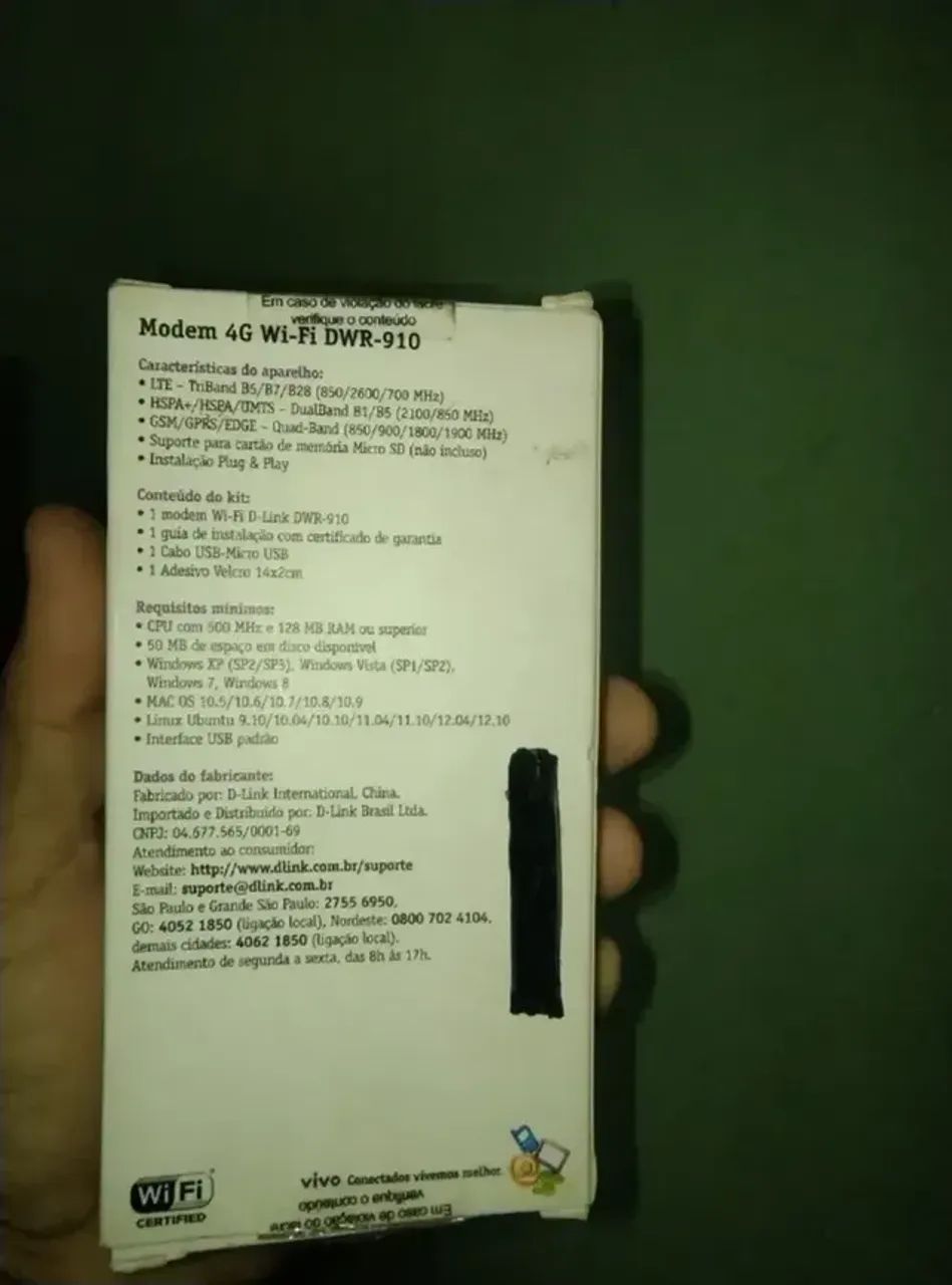 Modem 4G Roteador Wi-fi USB Chip Portátil - Funcionando Perfeitamente - Foto 2