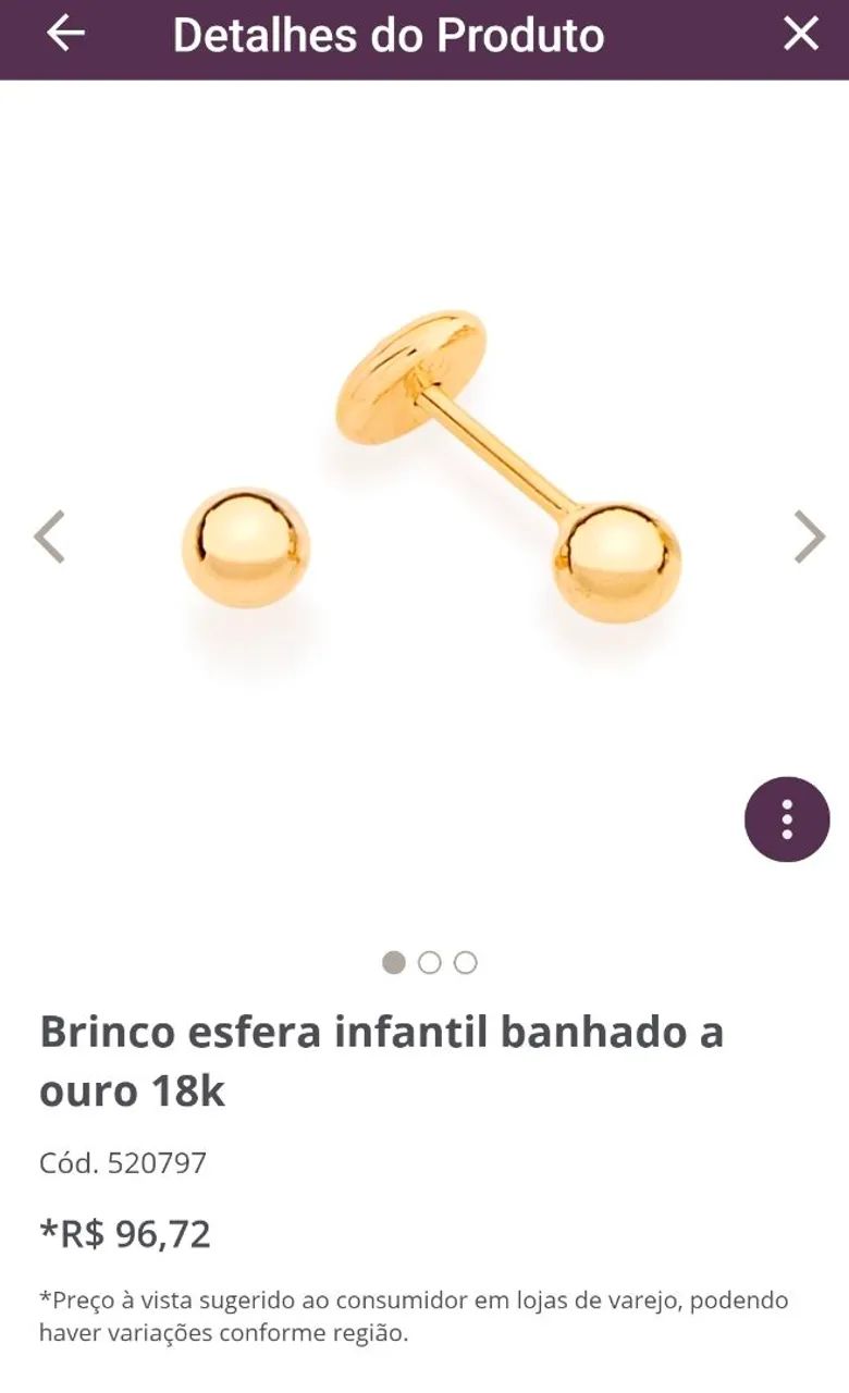 Brinco Esfera Infantil - Foto 4