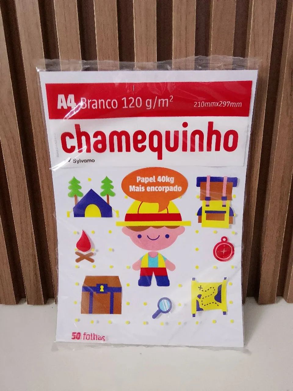 Papel Chamequinho 40 kg - ( Caixa com 25 pacotes com 50 folhas cada) - Foto 3